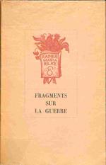 Fragments sur la guerre