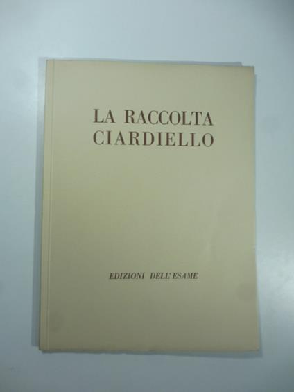 La raccolta Ciardiello - Enrico Somare' - copertina