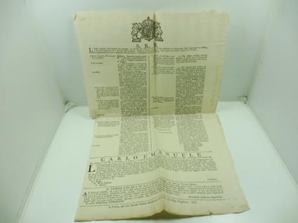 S. R. M. Narrano li parolari della presente citta' che per non aver fin qui .... mai formato corpo d'Universita'... cio causa che si commettano molte frodi... 11 settembre 1734 - copertina