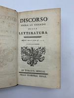 Discorso sopra le vicende della letteratura