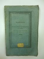 Saggio sulla storia della letteratura italiana nei primi venticinque anni del secolo XIX. Opera di A. L