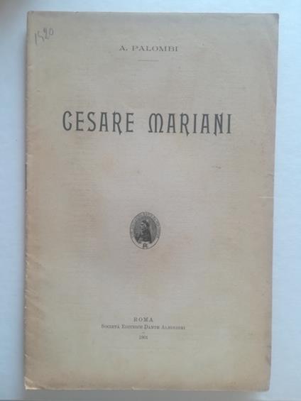 Cesare Mariani - copertina