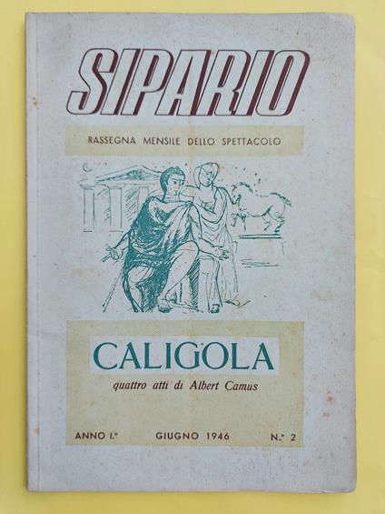 Sipario. Rassegna mensile dello spettacolo, giugno 1946, n. 2 - copertina