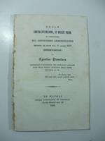 Delle contravvenzioni e delle pene di competenza del contenzioso amministrativo secondo la legge del 21 marzo 1817. Osservazioni