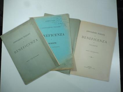 Associazione italiana di beneficenza in Trieste: anno decimonono, ventesimo, ventunesimo - copertina