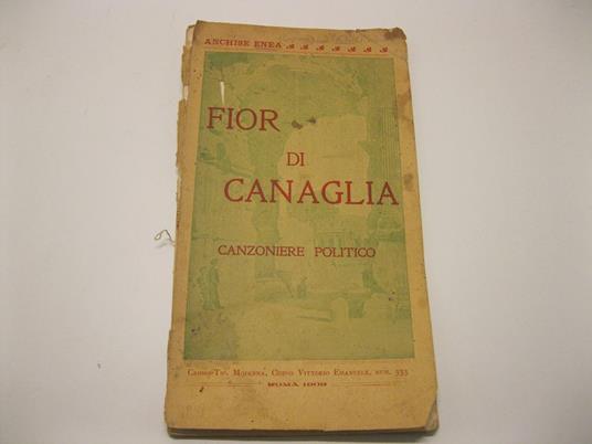 Fior di canaglia. Canzoniere politico - copertina