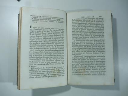 Memoire sur la generation et le developpement de l'embryon dans le vegetaux phanerogames par A. Brongniart...(Stralcio da: Nuovo giornale de' letterati. N. 38. 1828) - copertina