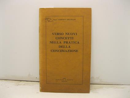 Verso nuovi concetti nella pratica della concimazione - copertina