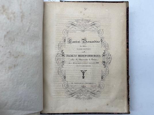 Lanteri Bernardino da Briga per essere addottorato nella Facolta' Medico-Chirurgica... Sopra le indagini chimiche dirette a scoprire il venefizio arsenicale - copertina