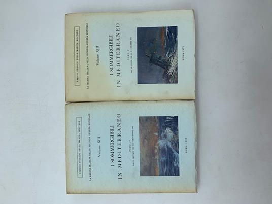 I sommergibili in Mediterraneo, 2 volumi - copertina