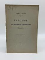 La regione nell'ordinamento amministrativo italiano