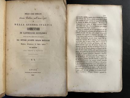 Delle cose operate presso Velletri nell'anno 1744 e della guerra italica. Commentarii... Tomi I-II - copertina