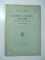 Rassegna analitica delle opere storiche intorno ai Marrucini e alla citta' di Chieti scritte dal secolo XV al XVIII