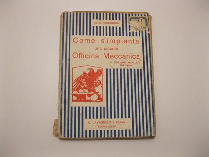 Come s'inmpianta una piccola officina meccanica - copertina