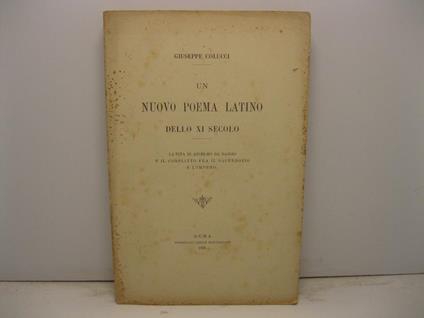 Un nuovo poema latino dello XI secolo. La vita di Anselmo da Baggio e il conflitto fra il sacerdozio e l'impero - copertina