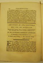 Articolo di una lettera del sig. De Magellan... al sig. cavaliere Marsiglio Landriani... su alcuni nuovi orologi e altre importanti notizie..