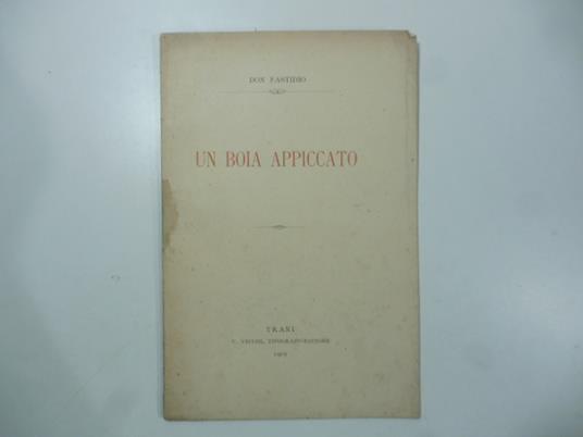 Un boia appiccato - copertina