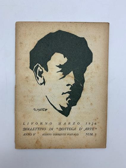 Bollettino di Bottega d'Arte, num. 3, 1926. Esposizione personale Giovanni March - copertina