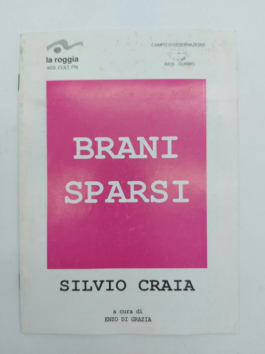 Brani sparsi. Silvio Craia - copertina