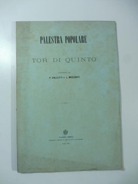 Palestra popolare a Tor di Quinto - copertina