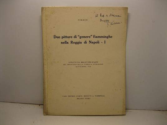 Due pitture di 'genere' fiamminghe nella Reggia di Napoli - I - copertina