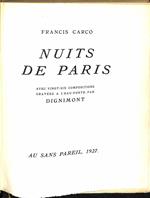 Nuits de Paris avec vingt-six compositions gravee a l'eau-forte par Dignimont