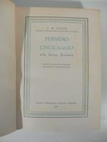 Pensiero e linguaggio nella scienza economica. Critica di alcuni concetti economici fondamentali