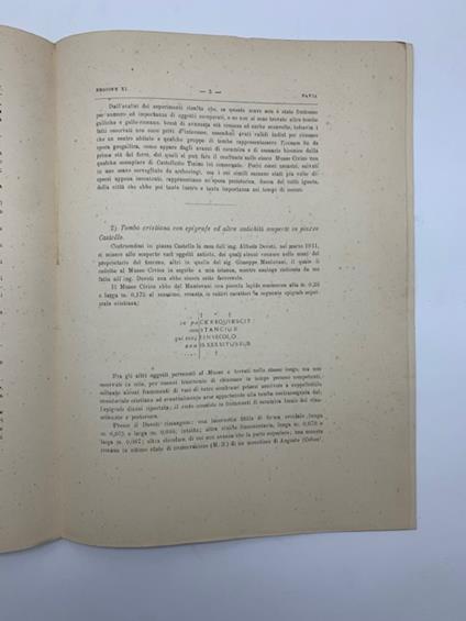 Pavia, Langosco Lomellina, Varese, Vho di Piadena, Brescia. Bovezzo, Timoline. Antichita' rinvenute in vari comuni della Regione XI durante il biennio 1910-1911 - copertina