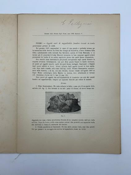 Fermo. Oggetti vari di suppellettile funebre trovati in tombe preromane presso la citta' - copertina