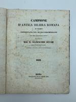 Campione d'antica bilibra romana in piombo conservato nel Museo kircheriano con greca inscrizione inedita