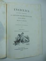 Enciclica del molto reverendo P. Giovanni da Pescopagano ministro provinciale del RR. PP. Cappuccini di Basilicata e Salerno