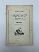 Alcune lettere di S. Giuseppe Calasanzio...pubblicate per la prima volta nella promozione alla sacra porpora di sua Eminenza il sig. Cardinale Carlo Luigi Morichini