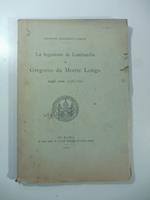 La legazione in Lombardia di Gregorio da Monte Longo