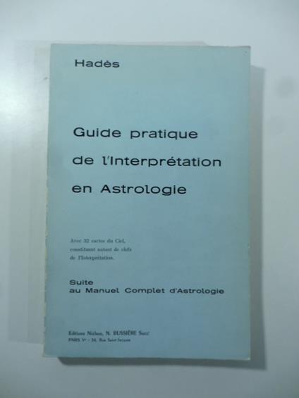 Guide pratique de l'interpretation en Astrologie - copertina