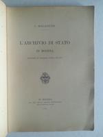 L' Archivio di Stato in Modena durante il triennio 1888-89-90