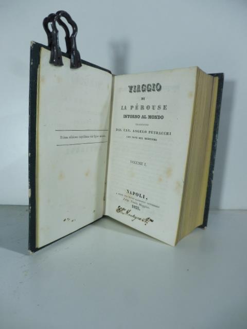 Viaggio di La Perouse intorno al mondo tradotto dal Cav. Angelo Petracchi con note del medesimo. Volume I ( - V) - copertina