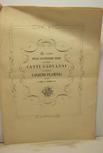 In occasione delle faustissime nozze tra il signor Canti Giovanni e la damigella Lasagno Flaminia celebrate il giorno 25 novembre 1854