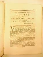 Sopra una fulminazione da terra. Lettera del signor Anton Maria Lorgna al signor D. Alessandro Volta