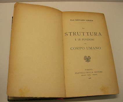 La struttura e le funzioni del corpo umano - copertina