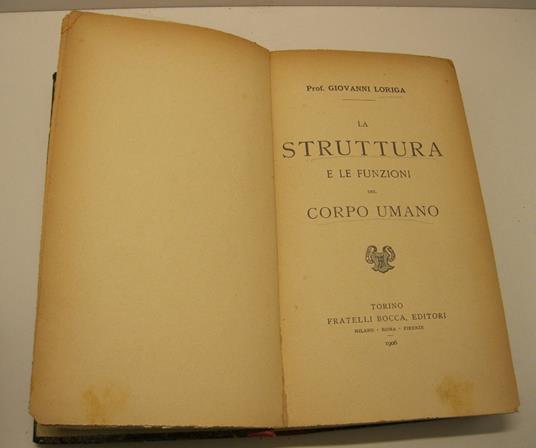 La struttura e le funzioni del corpo umano - copertina