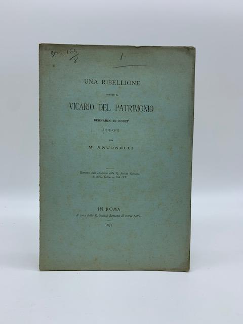 Una ribellione contro il vicario del patrimonio Bernardo di Coucy (1315-1317) - copertina