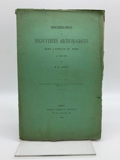 Recherches et decouvertes archeologiques dans l'Afrique du nord en 1890-1891 - copertina