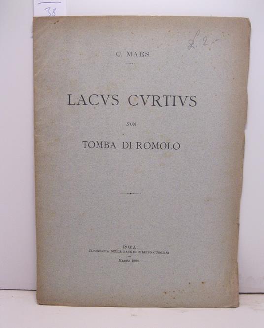 Lacus Curtius non Tomba di Romolo - copertina