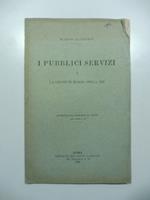 I pubblici servizi e la legge 29 marzo 1903, n. 103