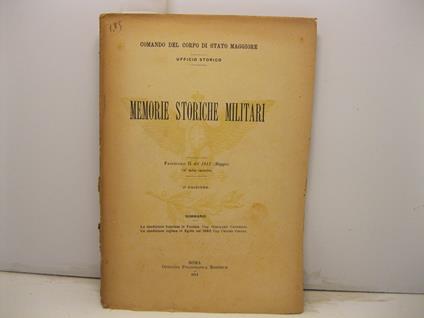 La spedizione francese in Tunisia (G. Cappello) - La spedizione inglese in Egitto nel 1882 (C. Cesari) - copertina