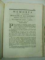 Memoria del signor Mollerat De Souhey medico ordinario del re su i saponi acidi naturali e artificiali SEGUE Lettera del signor di Morveau sulla lega dell'argento col ferro