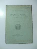 Un documento di cittadinanza romana nel Medio Evo