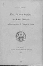 Una lettera inedita del Padre Malines sulla conversione di Cristina di Svezia