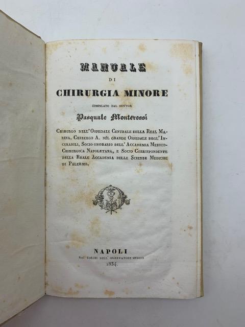 Manuale di chirurgia minore - copertina