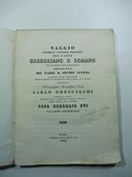 Saggio storico teorico pratico del canto gregoriano o romano per istruzione degli ecclesiastici. Operetta dedicata all'eminentissimo e reverendissimo Principe Carlo Odescalchi